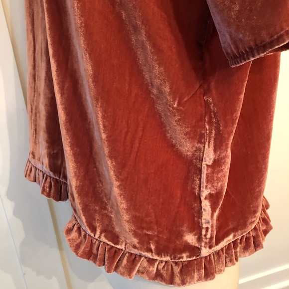Madewell Velvet Tulip Sleeve Ruffle Top - Picture 5 of 7